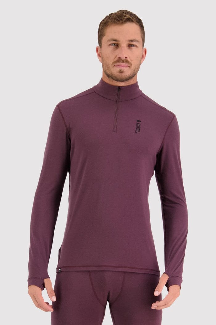 Mons Royale Mens Cascade Merino Flex 200 1/4 Zip Oak
