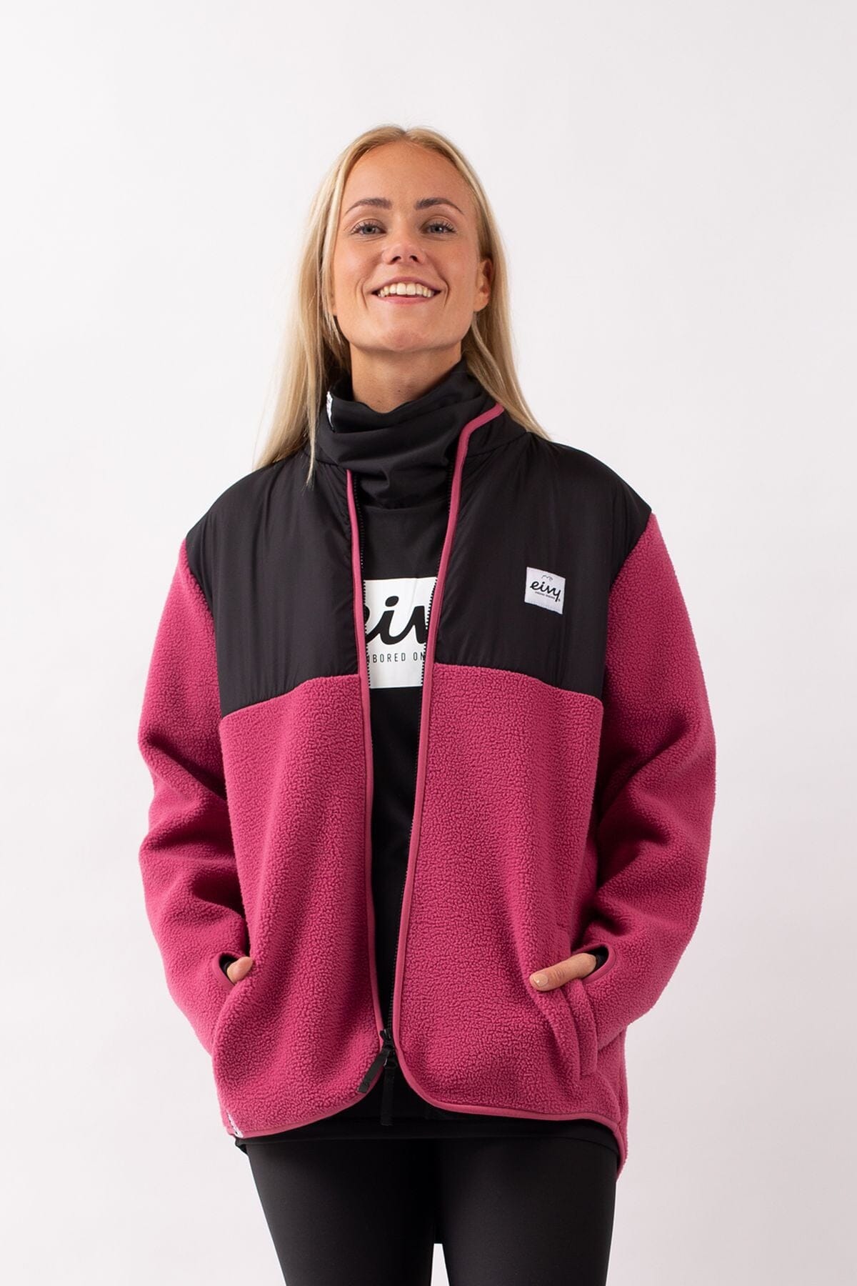 Eivy Bear Sherpa Jacket Raspberry